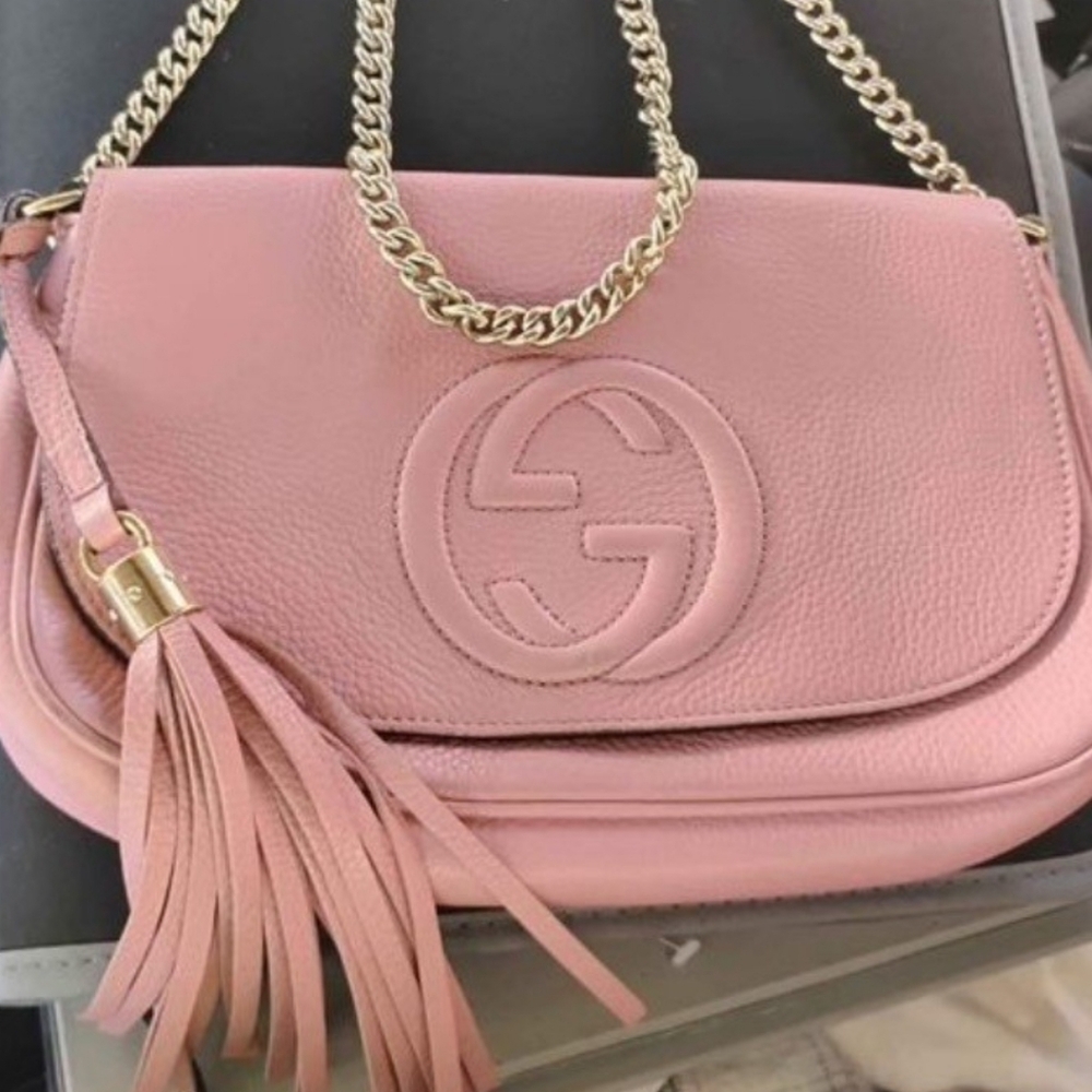 Gucci Blush Pink Leather Shoulder Bag